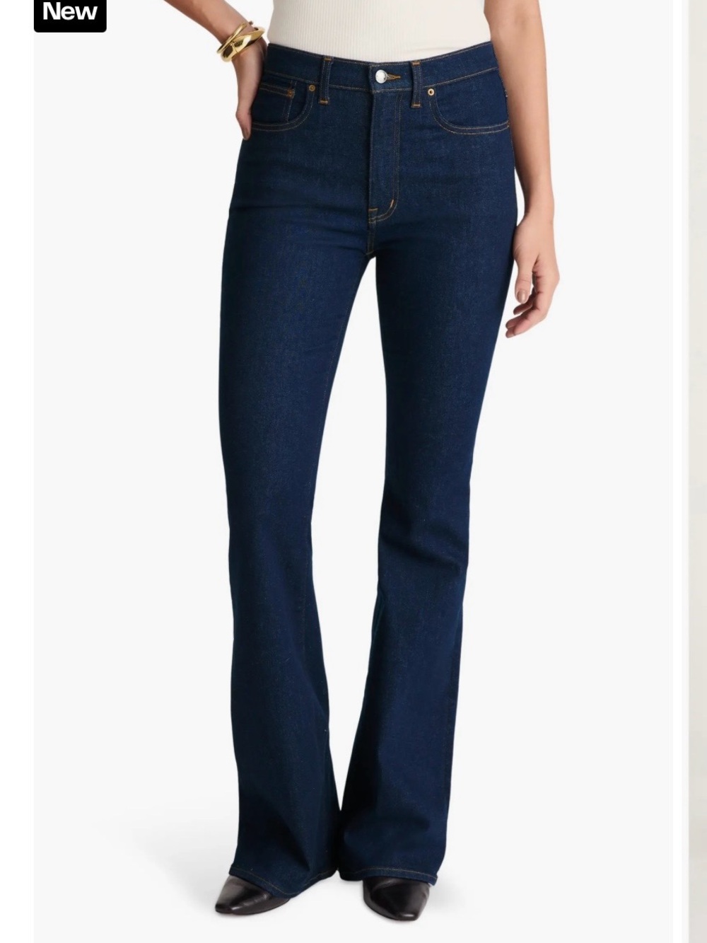 Madewell Curvy High-Rise Stretch Dark Blue Flare Jeans - Women size 29